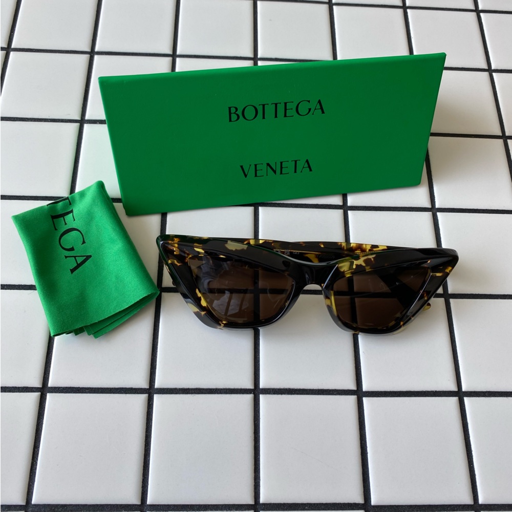 Bottega Veneta Tortoise Cat Eye Sunglasses